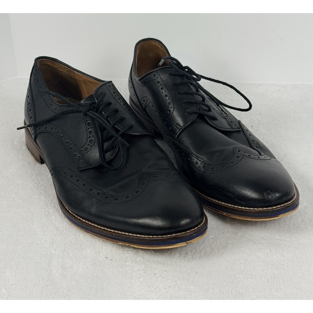 Johnston & Murphy Conard Embossed Wingtip Derby black Model # 20-3895 size 11.5